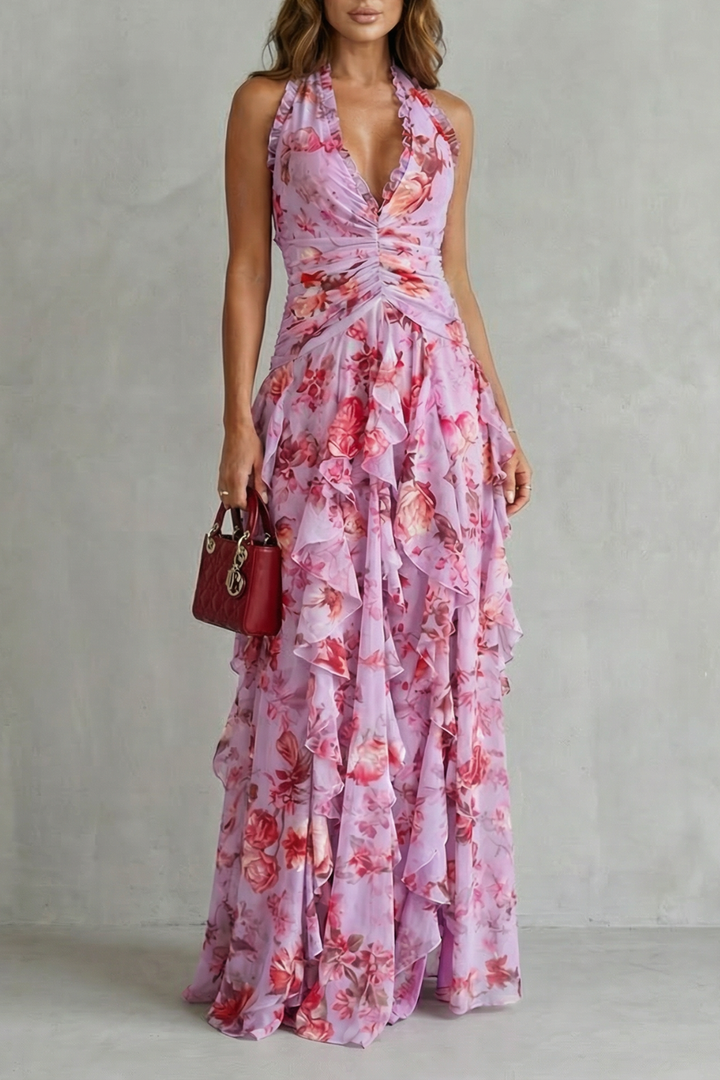 Belladina | Vestido maxi con escote halter