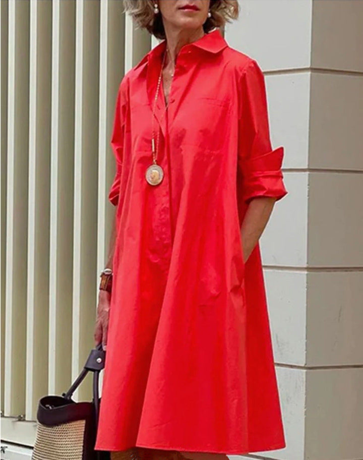 LIA MARLOWE | Vestido Midi Fucsia