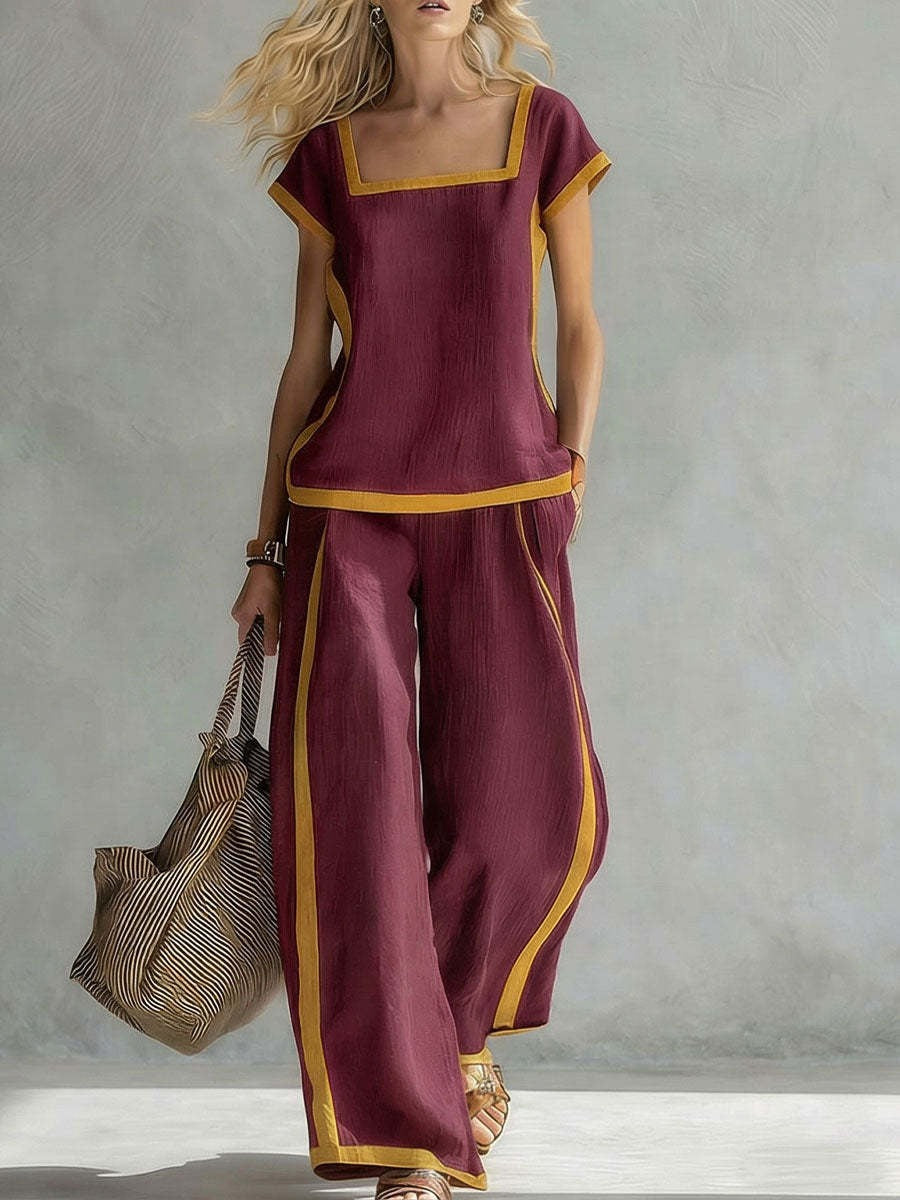 SERENA | CONJUNTO DE LINO ELEGANTE DE DOS PIEZAS