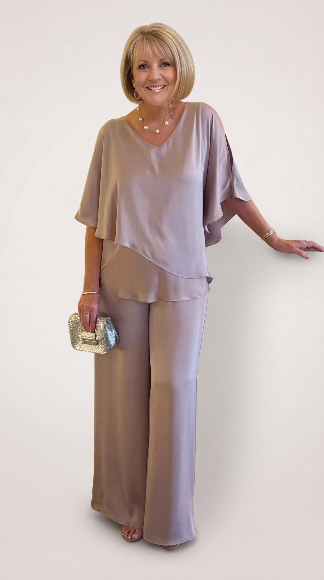 Martha | Conjunto de dos piezas con pantalón de pierna ancha