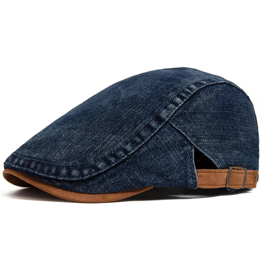 Theo™ | Gorra plana de denim premium – estilo atemporal y confort diario