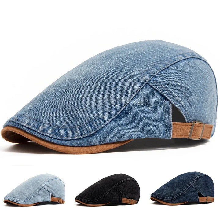 Theo™ | Gorra plana de denim premium – estilo atemporal y confort diario