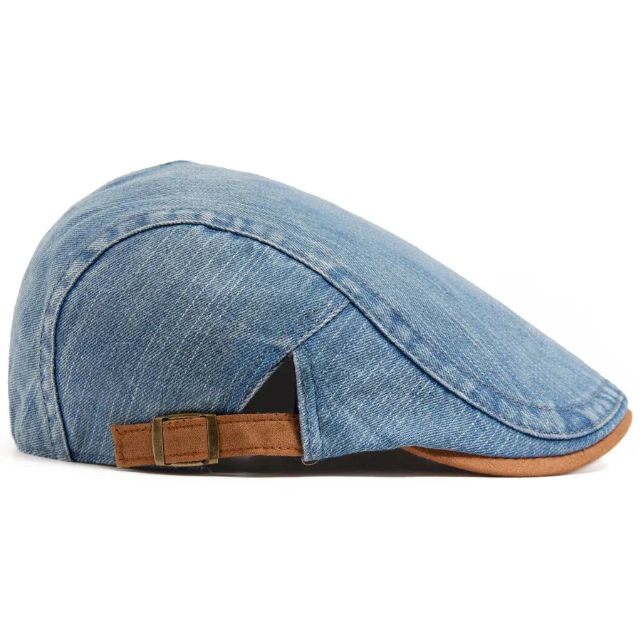Theo™ | Gorra plana de denim premium – estilo atemporal y confort diario