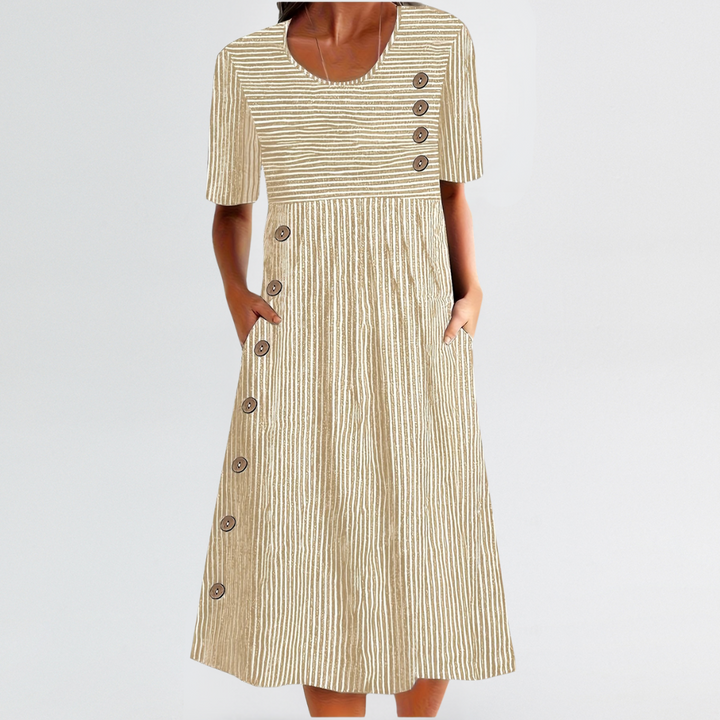 Vittoria™ | Vestido midi a rayas de estilo atemporal