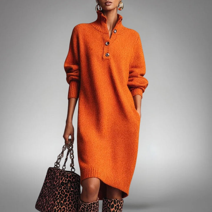 Constance™ | Vestido de punto suave con botones