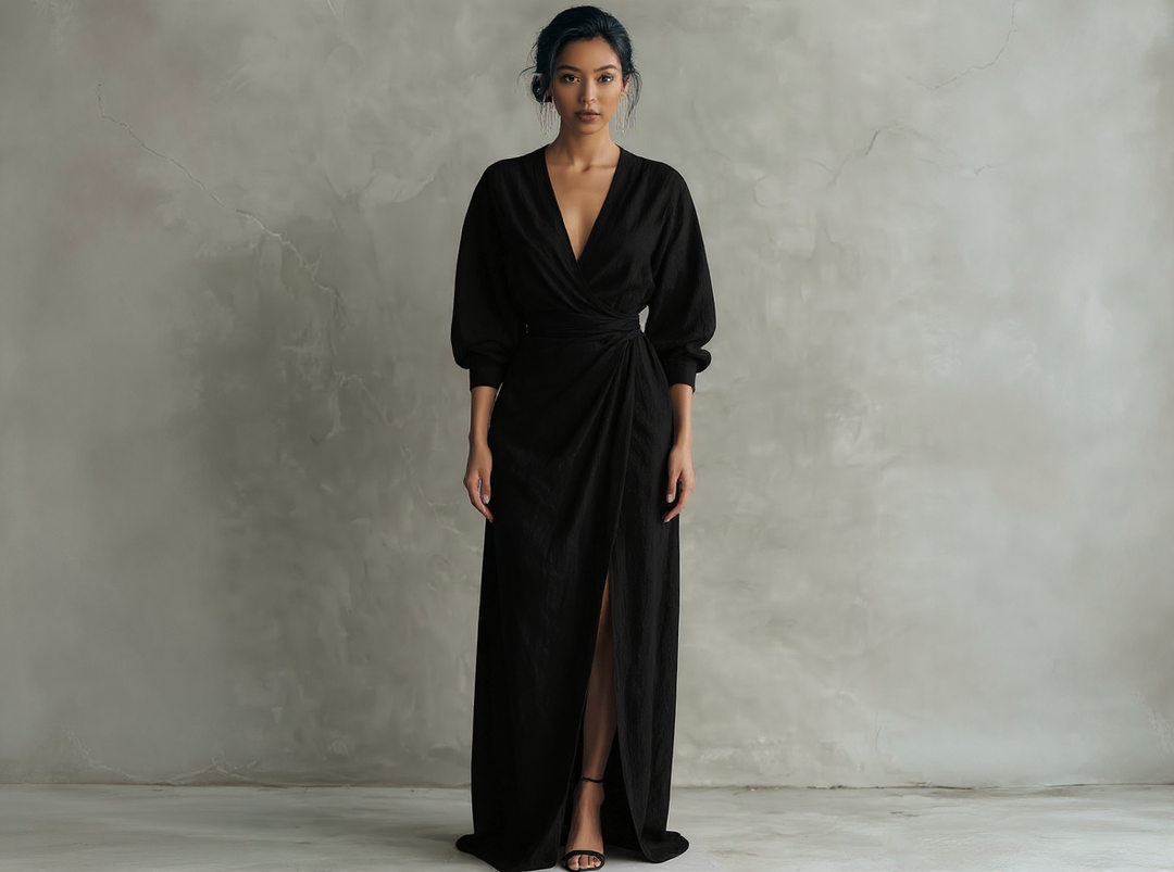 Vestido Maxi Minimalista de lino