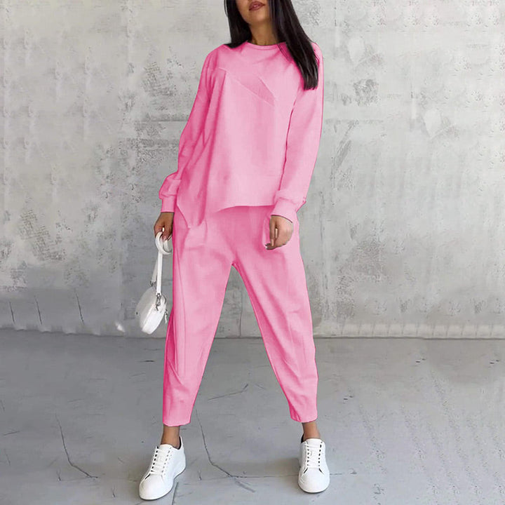 Conjunto sudadera + pantalón bajo irregular